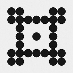 Abstract Cross Pattern Dots Logo generative computational art illustration