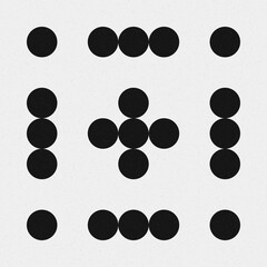 Abstract Cross Pattern Dots Logo generative computational art illustration