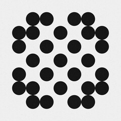 Abstract Cross Pattern Dots Logo generative computational art illustration
