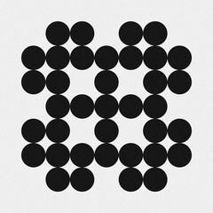 Abstract Cross Pattern Dots Logo generative computational art illustration
