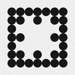 Abstract Cross Pattern Dots Logo generative computational art illustration