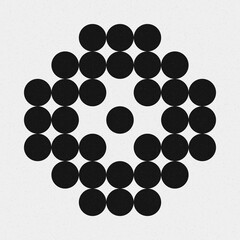 Abstract Cross Pattern Dots Logo generative computational art illustration