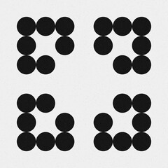 Abstract Cross Pattern Dots Logo generative computational art illustration