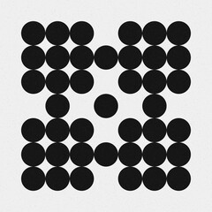Abstract Cross Pattern Dots Logo generative computational art illustration