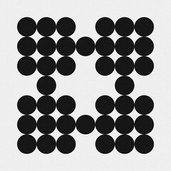 Abstract Cross Pattern Dots Logo generative computational art illustration