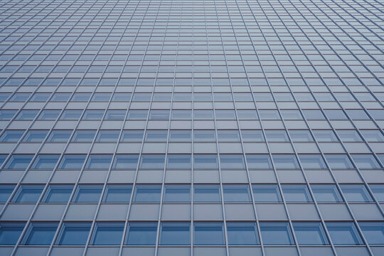 Low angle view highrise office windows, Duesseldorf, Germany
