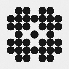 Abstract Cross Pattern Dots Logo generative computational art illustration