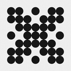 Abstract Cross Pattern Dots Logo generative computational art illustration