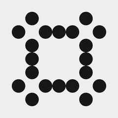 Abstract Cross Pattern Dots Logo generative computational art illustration