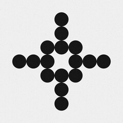 Abstract Cross Pattern Dots Logo generative computational art illustration