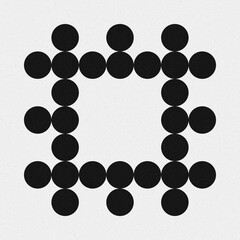 Abstract Cross Pattern Dots Logo generative computational art illustration