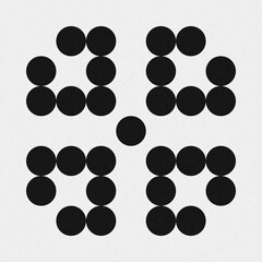 Abstract Cross Pattern Dots Logo generative computational art illustration