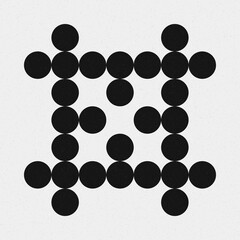 Abstract Cross Pattern Dots Logo generative computational art illustration