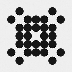 Abstract Cross Pattern Dots Logo generative computational art illustration
