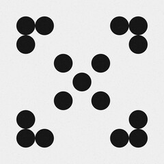 Abstract Cross Pattern Dots Logo generative computational art illustration