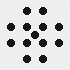 Abstract Cross Pattern Dots Logo generative computational art illustration