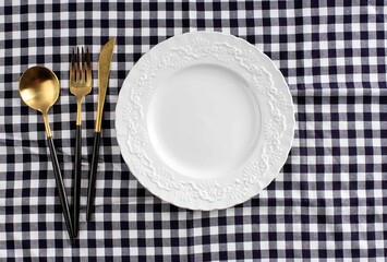 Empty White Plate for Background