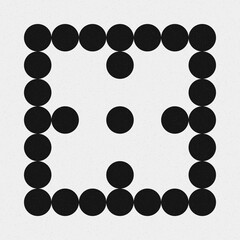 Abstract Cross Pattern Dots Logo generative computational art illustration