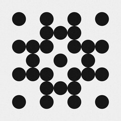 Abstract Cross Pattern Dots Logo generative computational art illustration