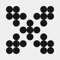 Abstract Cross Pattern Dots Logo generative computational art illustration