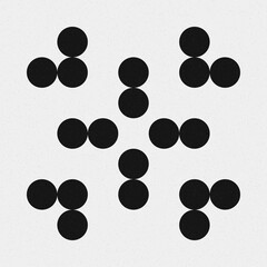 Abstract Cross Pattern Dots Logo generative computational art illustration