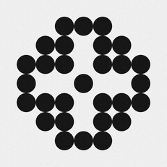 Abstract Cross Pattern Dots Logo generative computational art illustration