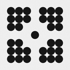 Abstract Cross Pattern Dots Logo generative computational art illustration