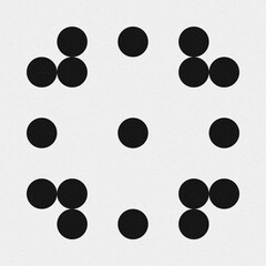 Abstract Cross Pattern Dots Logo generative computational art illustration