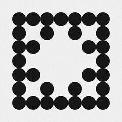 Abstract Cross Pattern Dots Logo generative computational art illustration