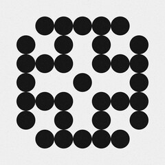 Abstract Cross Pattern Dots Logo generative computational art illustration