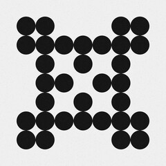 Abstract Cross Pattern Dots Logo generative computational art illustration