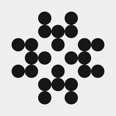Abstract Cross Pattern Dots Logo generative computational art illustration