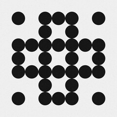 Abstract Cross Pattern Dots Logo generative computational art illustration
