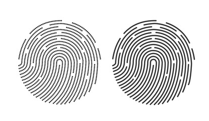 Fingerprint icon design for app and finger print flat scan. Vector Illustration vector design on white background.