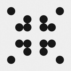 Abstract Cross Pattern Dots Logo generative computational art illustration