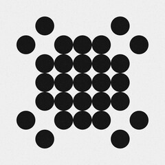 Abstract Cross Pattern Dots Logo generative computational art illustration