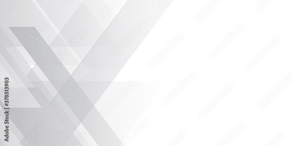 Wall mural white abstract presentation background. grey white abstract background geometry shine and layer elem
