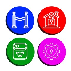 Set of closed icons