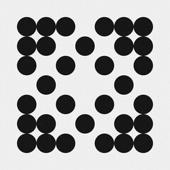 Abstract Cross Pattern Dots Logo generative computational art illustration