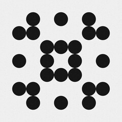 Abstract Cross Pattern Dots Logo generative computational art illustration