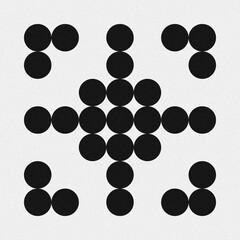 Abstract Cross Pattern Dots Logo generative computational art illustration