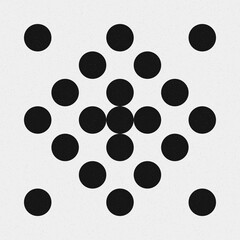Abstract Cross Pattern Dots Logo generative computational art illustration
