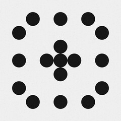 Abstract Cross Pattern Dots Logo generative computational art illustration