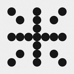 Abstract Cross Pattern Dots Logo generative computational art illustration