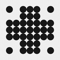 Abstract Cross Pattern Dots Logo generative computational art illustration