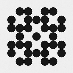 Abstract Cross Pattern Dots Logo generative computational art illustration