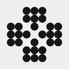 Abstract Cross Pattern Dots Logo generative computational art illustration