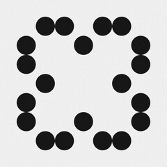 Abstract Cross Pattern Dots Logo generative computational art illustration