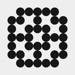 Abstract Cross Pattern Dots Logo generative computational art illustration