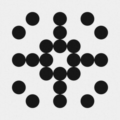 Abstract Cross Pattern Dots Logo generative computational art illustration